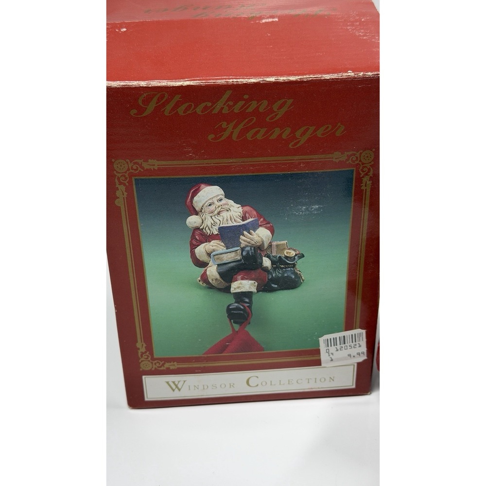 1993 Santa Smoking Pipe Windsor Collection Christmas Stocking Hanger